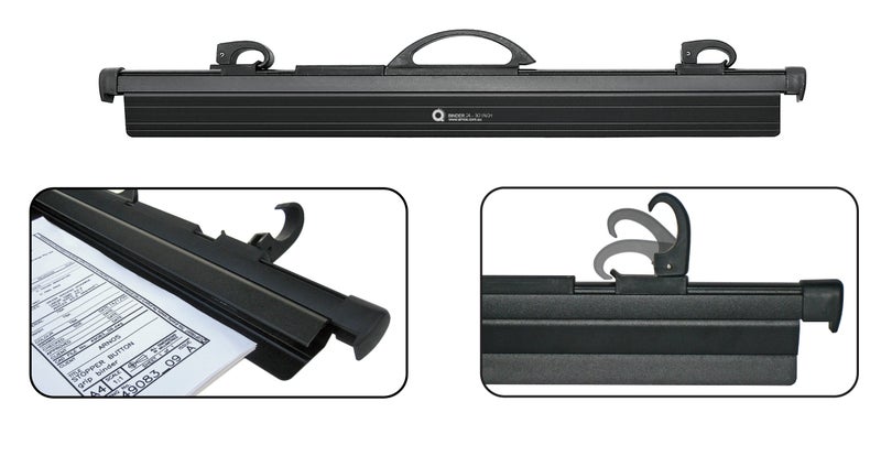Arnos Hang-A-Plan, 24-30 Inches Quickfile Hanging Clamp, Black, Holds up to 150 Plans, Single Clamp - Image 1